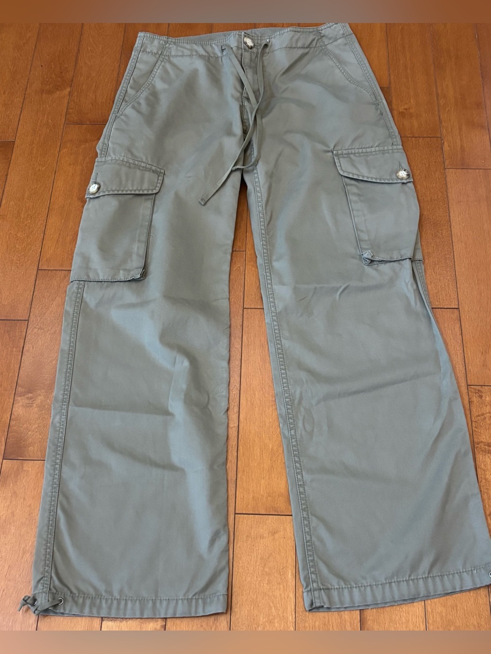 GAP Women’s Size 8 Olive Cargo Wide Leg Pants Drawstring NWOT